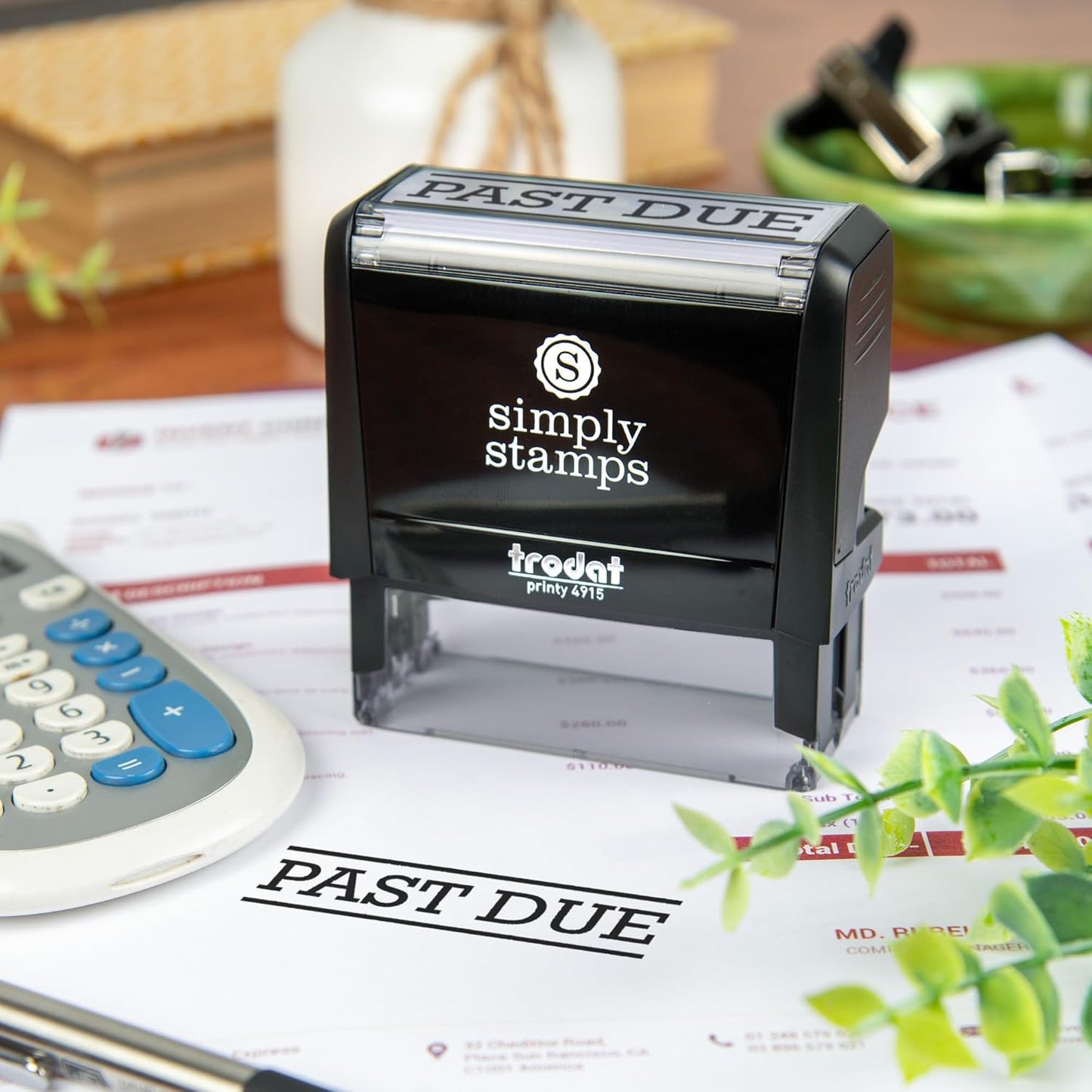 Past Due Office Stamp | 4 Different Sizes | 20 Designs | Multiple Color Options | Perfect for Quick Validation of Office Documents (Past Due, Xtra Wide)