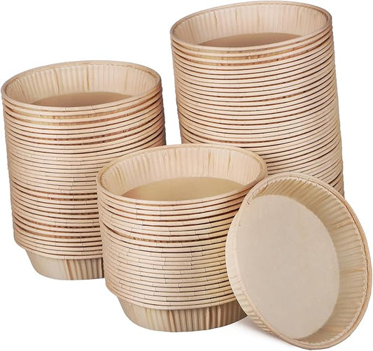 200pcs Round Bottom Tart Pans Mini Tart Pans for Baking Oven Microwave Safe Non-stick Baking Cups