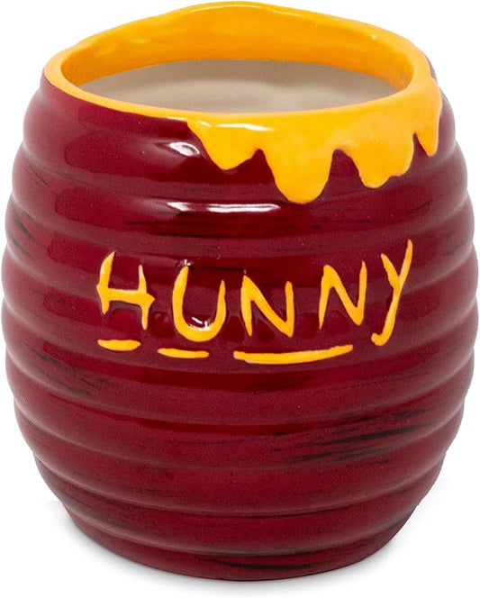 Steel Mill & Co Ceramic Honey Pot Vase, 4.5" x 4.5", Beehive Flower Vase & Desk Organizer, Ridged Pot with Honey Drip Detail, Rustic Cottagecore Home Decor