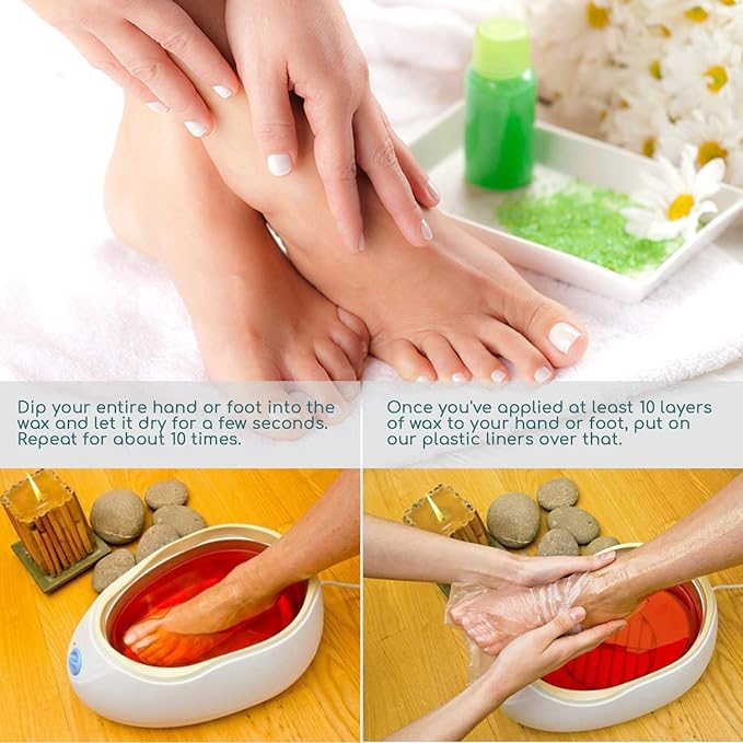 Segbeauty Paraffin Wax Bath Liners for Foot, 400pcs Paraffin Foot Bags, Plastic Paraffin Bath Mitts Socks Hot Wax thera-py Booties Covers for Foot Spa Wax treat-ment Paraffin Wax Machine
