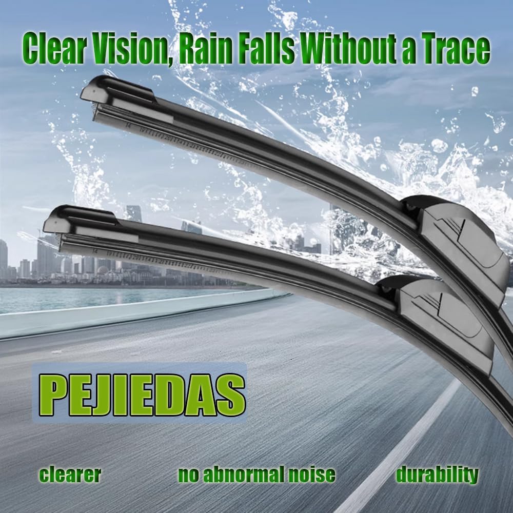 OEM Quality Front Wiper Blades, Replacement for 2007-2017 Jeep Patriot/2005-2013 Chevrolet Corvette, OE Original Style (21 Inch + 21 Inch Front Wiper Blades)