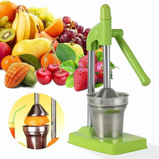Cast Iron Juicer Hand Press, Manual Juicer Stainless Steel Lemon Squeezer Home Decor, Heavy Duty Countertop Lime Citrus Crush Machine for Fresh Lemonade Orange Juice, Easy to Clean