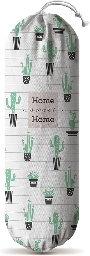 Hglian Cactus Plastic Bag Holder,Grocery Bag Holder Trash Bags Organizer Storage,Cute Cactus Kitchen Decor Gifts for Women