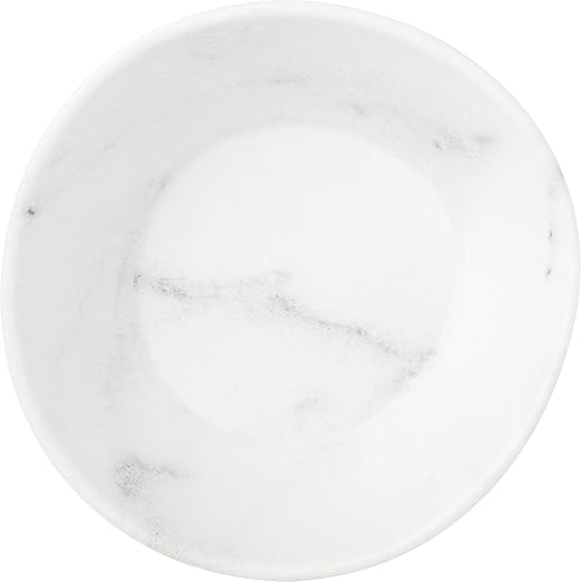 Carlisle FoodService Products Ridge Reusable Plastic Bowl for Home and Restaurant, Melamine, 52 Ounces, Marble, (Pack of 12)