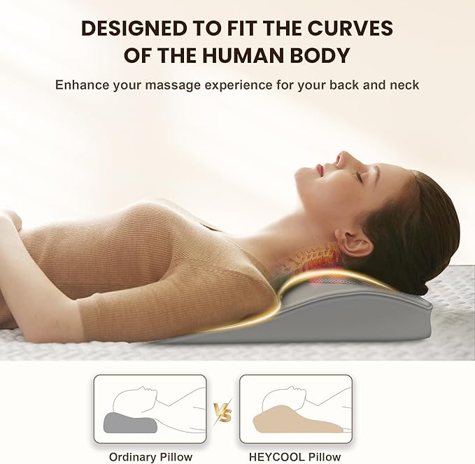 Shiatsu Back Neck Massager with Heat, Back Pain Relief Deep Tissue,Neck Massage Pillow with Kneading Vibration,Gifts for Men Women