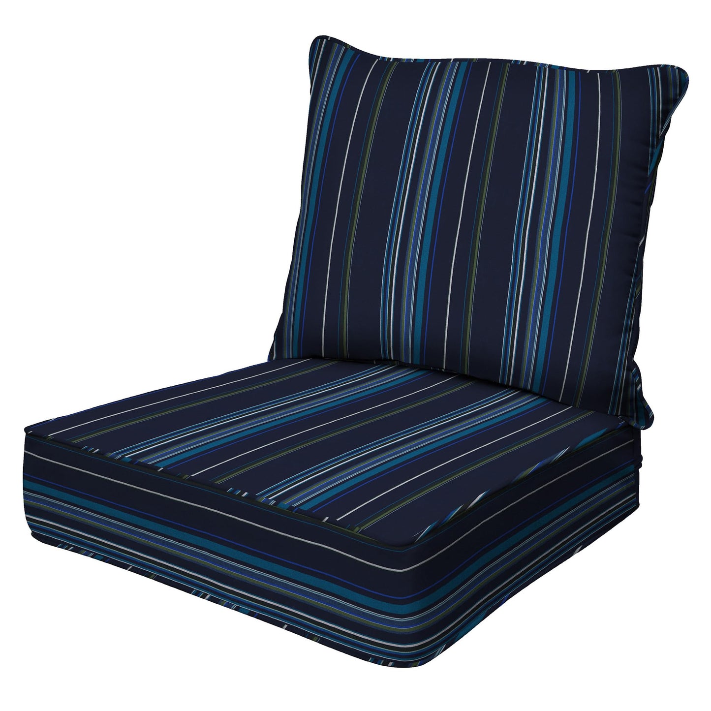 Honeycomb Outdoor Deep Seat, 24 x 23, Sunbrella Stanton Lagoon Chair Cushion for Patio Furniture