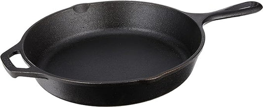 Lodge 8 Inch Pre-Seasoned Cast Iron Stamped Skillet - Signature Teardrop Handle - Use in the Oven, on the Stove, on the Grill, or Over a Campfire - Deer