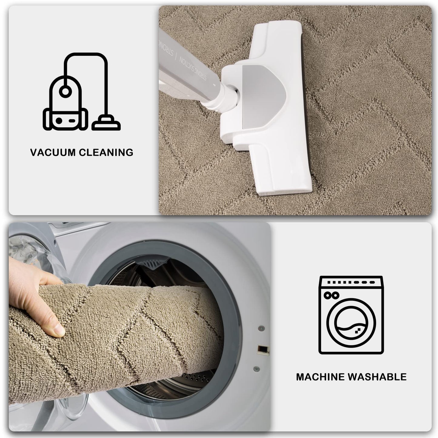 PURRUGS Dirt Trapper Door Mat 32" x 47", Non-Slip Machine Washable Entry Rug, Shoe Scraper, Dog Doormat, Super Absorbent Welcome Mat for Front & Back Door, Muddy Wet Shoes & Paws, Taupe