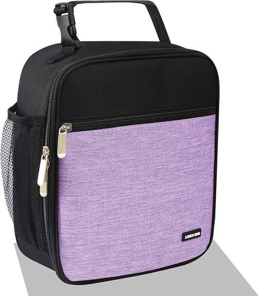 Lovoeo Lunch box Lunch bag for men women Insulated Lunchbox Lunch bags for Work Picnic Travel (Thicken light purple)