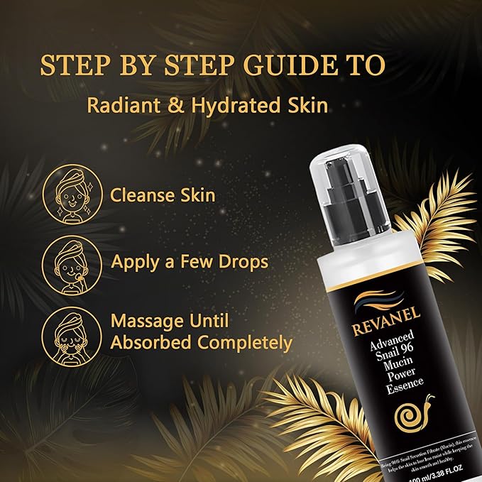 Snail Mucin 96% Power Essence (100ml) - Hydrating & Repairing Facial Serum for All Skin Types. Korean Skincare. deeply hydrates and repairs all skin types.
