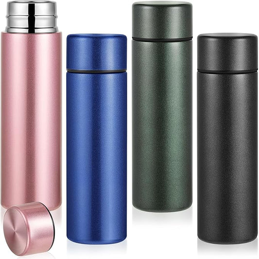 Irenare 5oz Mini Water Bottle Mini Insulated Stainless Steel Bottle Purse Water Bottle Cute Leak Proof Flask Keeps Drink Cold and Hot for Purse Women(Colorful,4 Pieces)