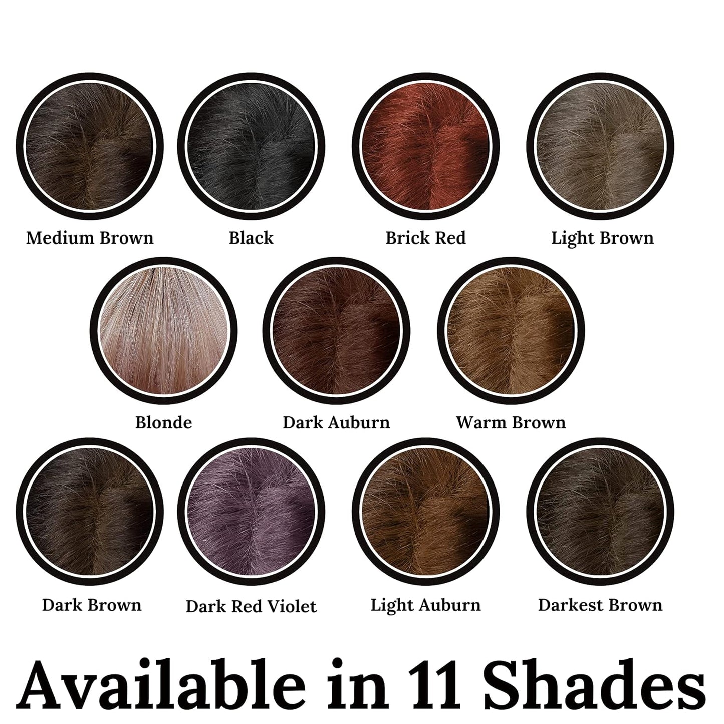Hair Root Touch Up Powder - Black - Root Cover Up & Hairline Concealer - Longer-Lasting Power - 11 True-to-Nature Shades - Zero Fragrance, Talc or Parabens - With Brush