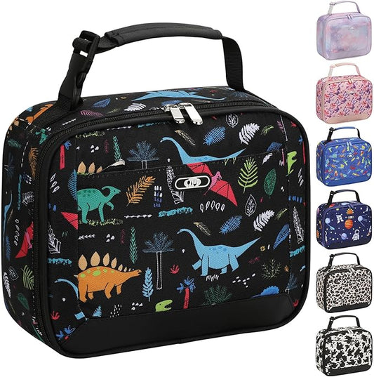 Lunch Box Kids Insulated Lunch Bag for Boys Girls Cute Reusable Lunch Tote Bag Waterproof Portable Thermal Lunch Box Kids for School Picnic Travel Dinosaur