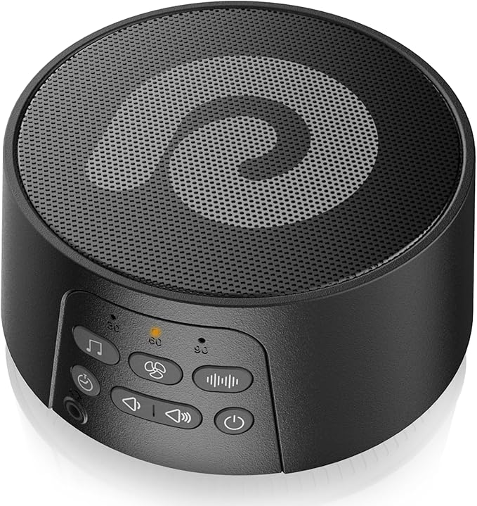 Dreamegg White Noise Machine, Sound Machine for Sleeping Baby, Kids, Adult (D3Pro-Black)