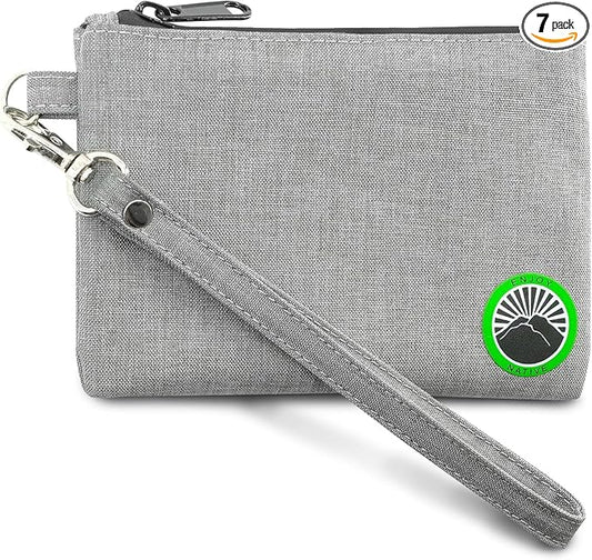 Enjoy Native Small Smell Proof Bag 6" x 4", Odor Resistant, Airtight, Water Resistant, Secure Zipper, Perfect Portable Size, Unisex, Gray, Storage Bag