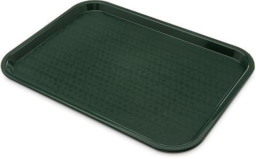 Carlisle FoodService Products CT121608 Café Standard Cafeteria / Fast Food Tray, 12" x 16", Forest Green