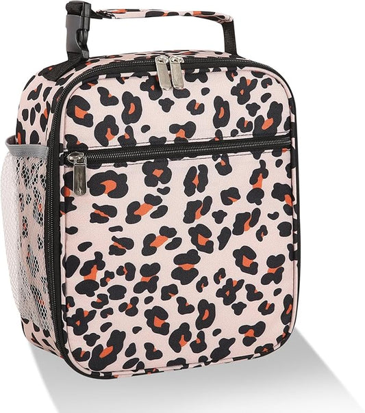 Lovoeo Lunch box Lunch bag for men women Insulated Lunchbox Lunch bags for Work Picnic Travel (Leopard)
