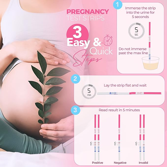 Clinical Guard 50 Ovulation Test Strips and 20 Early Pregnancy Test Strips Combo Rapid HCG Test Fertility Ovulation Predictor Kit
