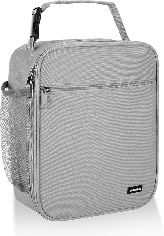 Lovoeo Lunch box Lunch bag for men women Insulated Lunchbox Lunch bags for Work Picnic Travel (Light grey)