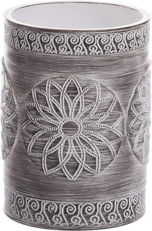 BINO Kitchen Utensil Holder for Countertop, Grey Sunflower - Utensil Caddy countertop utensil holder Utensil Crocks for kitchen Cooking Utensil Holder Kitchen Utensils Holder Spatula Holder