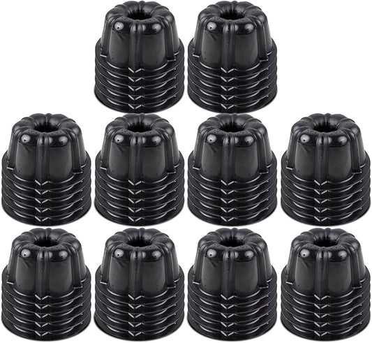 O’Creme Mini Flan Molds Pan – Reusable Bakeable Plastic Flanera/Molde Para Gelatina & Chocoflan – Non-Stick Silicone Baking Cups For Baking and Much More - 50 QTY Pack