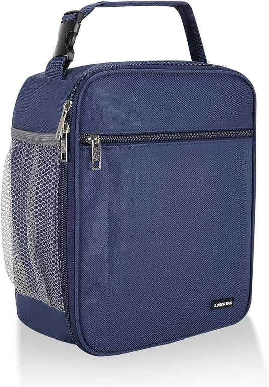 Lovoeo Lunch box Lunch bag for men women Insulated Lunchbox Lunch bags for Work Picnic Travel (Navy blue)