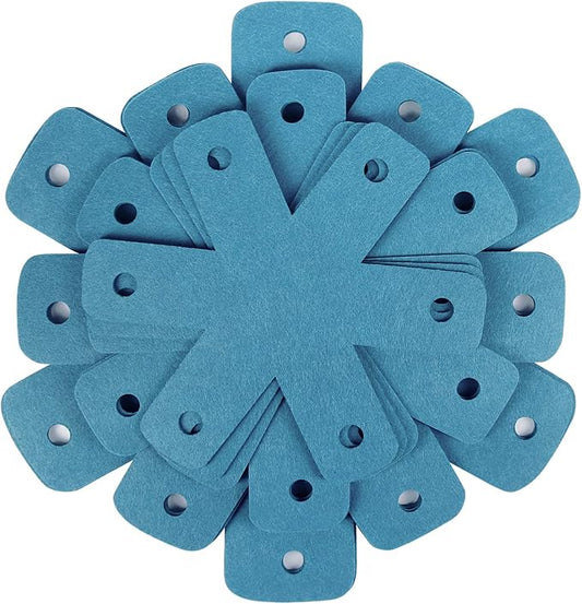 BYKITCHEN Pot Pan Protectors, Set of 12 and 4 Different Sizes, Larger & Thicker Cyan Pan Protector Pads, Pan Pot Separator Pads for Stacking and Protecting Your Cookware