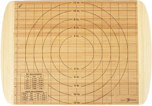 Totally Bamboo Reversible Baker's Board and Carving Butcher Block with Juice Grooves