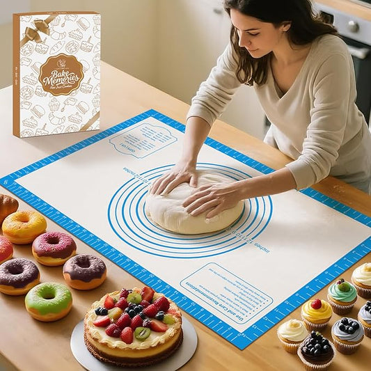 Non Stick Silicone Pastry Mat, Silicone Macaron Baking Mat for Making Pizza Cookie Bread,Pie Crust Oven Liner, Mat Non-Slip Fondant Mat Extra Large 32" x 24"