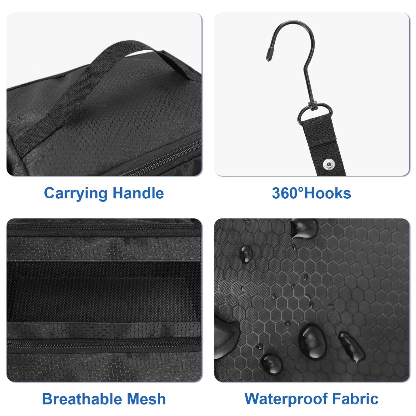 Olosar Suitcase Organizer, Travel Luggage Organizer Portable Hanging Travel Shelves Collapsible Hanging Packing Cubes for Carry on Suitcase, Black