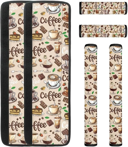 Refrigerator Door Handle Covers Pack of 6, Washable Anti-Skid Protector for Fridge Dishwasher Oven Keep Off Fingerprints Oil Stain Food Spot for Kitchen Home Decoration, Coffee Cake Beige
