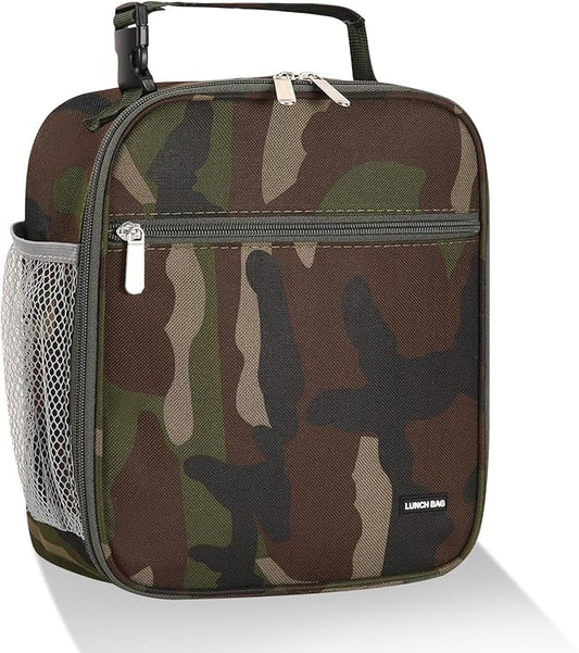 Lovoeo Lunch box Lunch bag for men women Insulated Lunchbox Lunch bags for Work Picnic Travel (Green camo)