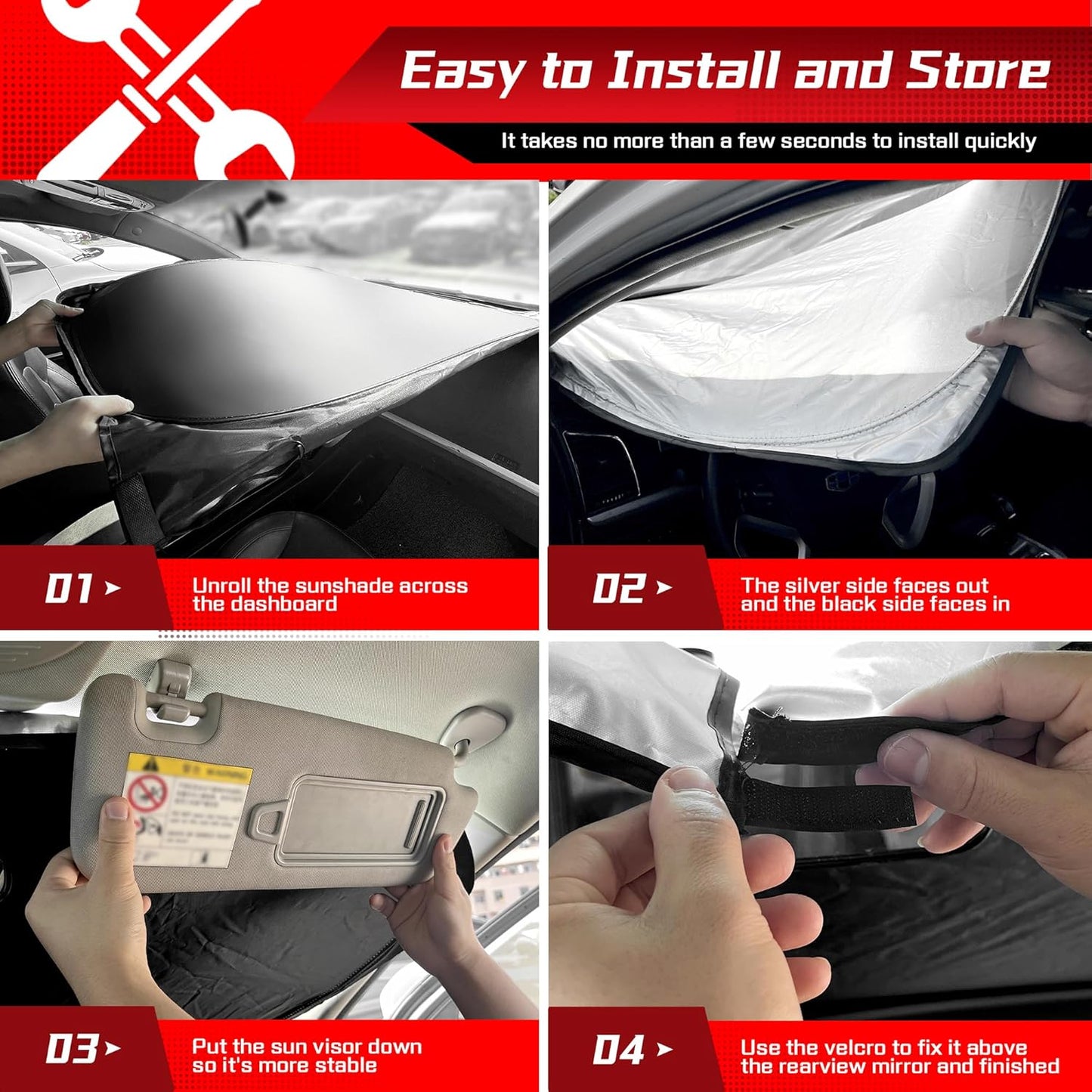 ARISMOTOR Windshield Sun Shade for Ni-ssan Sentra Sedan 2020-2025, Custom Fit Foldable Front Window Sunshade Sun Visor Protector, Block UV Rays Keep Your Car Cooler