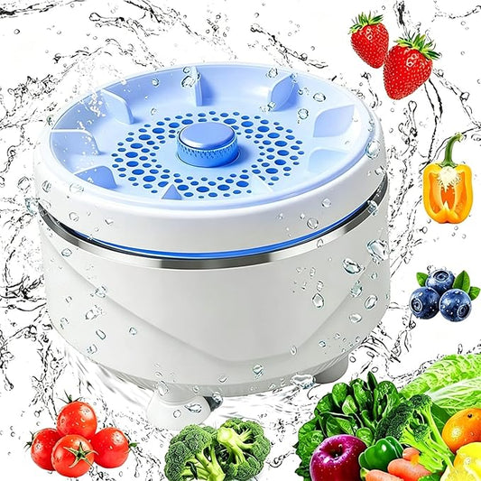Fruit and Vegetable Washing Machine, Capsule Fruit Cleaner Device for Kitchen Sink | Portable Veggie Wash Purifier for Produce Grains Meat Seafood, 2026 Wireless Hydroxyl Water Ion Technology (1Pcs)