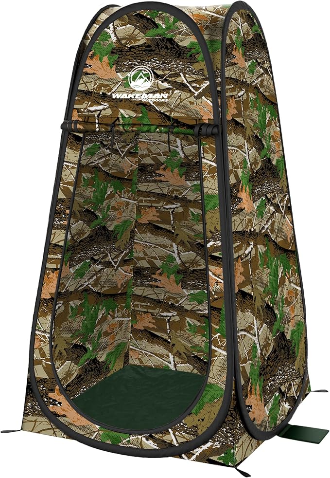 Pop Up Pod - Privacy Shower Tent, Dressing Room, or Portable Toilet Stall with Carry Bag for Camping, Beach, or Tailgate by Wakeman Outdoors