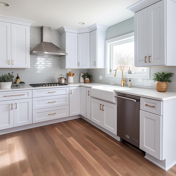 Wall-Mounted Cabinet – Solid Wood Shaker Style Medicine Cabinet with Adjustable Shelves & Soft-Close Doors for Bathroom, Kitchen, and Office Storage (White, 27" W x 12" D x 36" H)