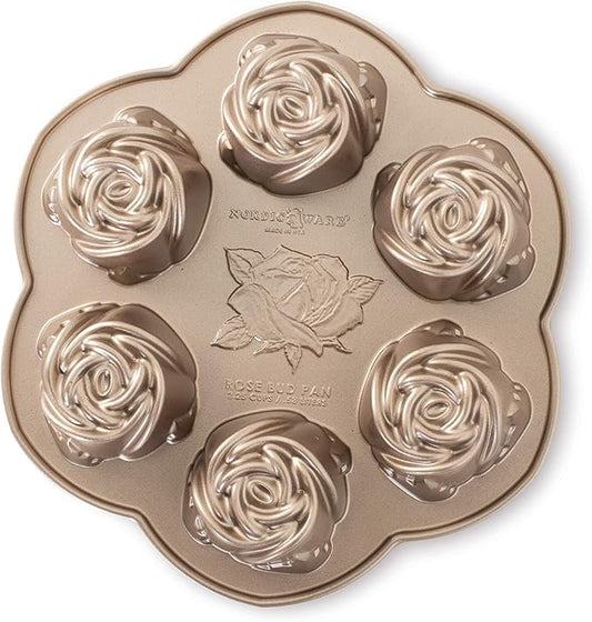 Nordic Ware Rosebud Cakelet, 2.25 Cup Capacity, Toffee