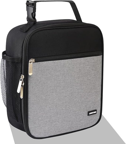 Lovoeo Lunch box Lunch bag for men women Insulated Lunchbox Lunch bags for Work Picnic Travel (Thicken grey)