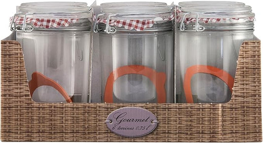 bsca 582734/Seal Glass Set of 6 Terrines 750 ml transparent