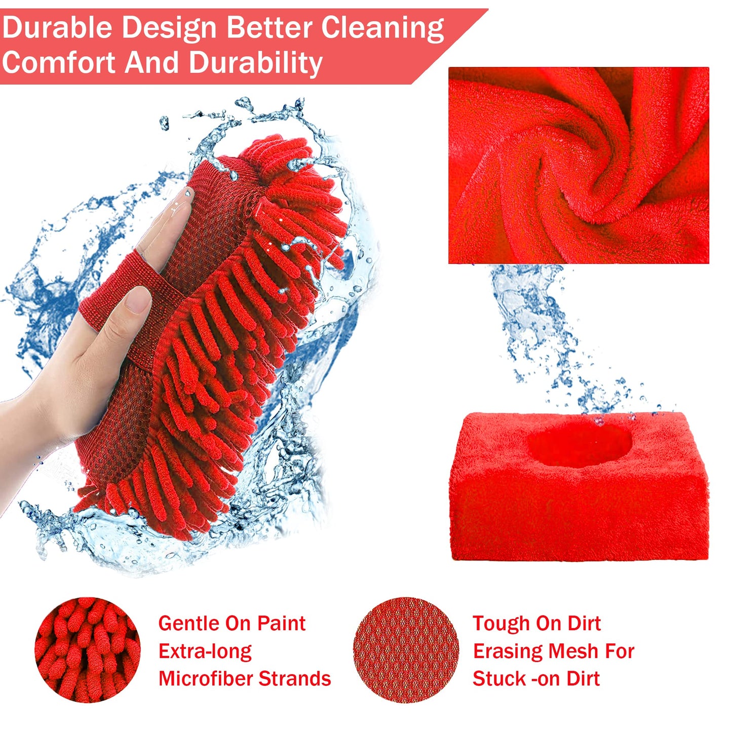 LIANXIN Car Wash Kit -Car Wash Cleaning Kit Car Interior Detailing Kit with Car Wash Foam Gun,Microfiber Sponge Car Care Kit,Tire Brush, Car Wash Kit with Foam Gun