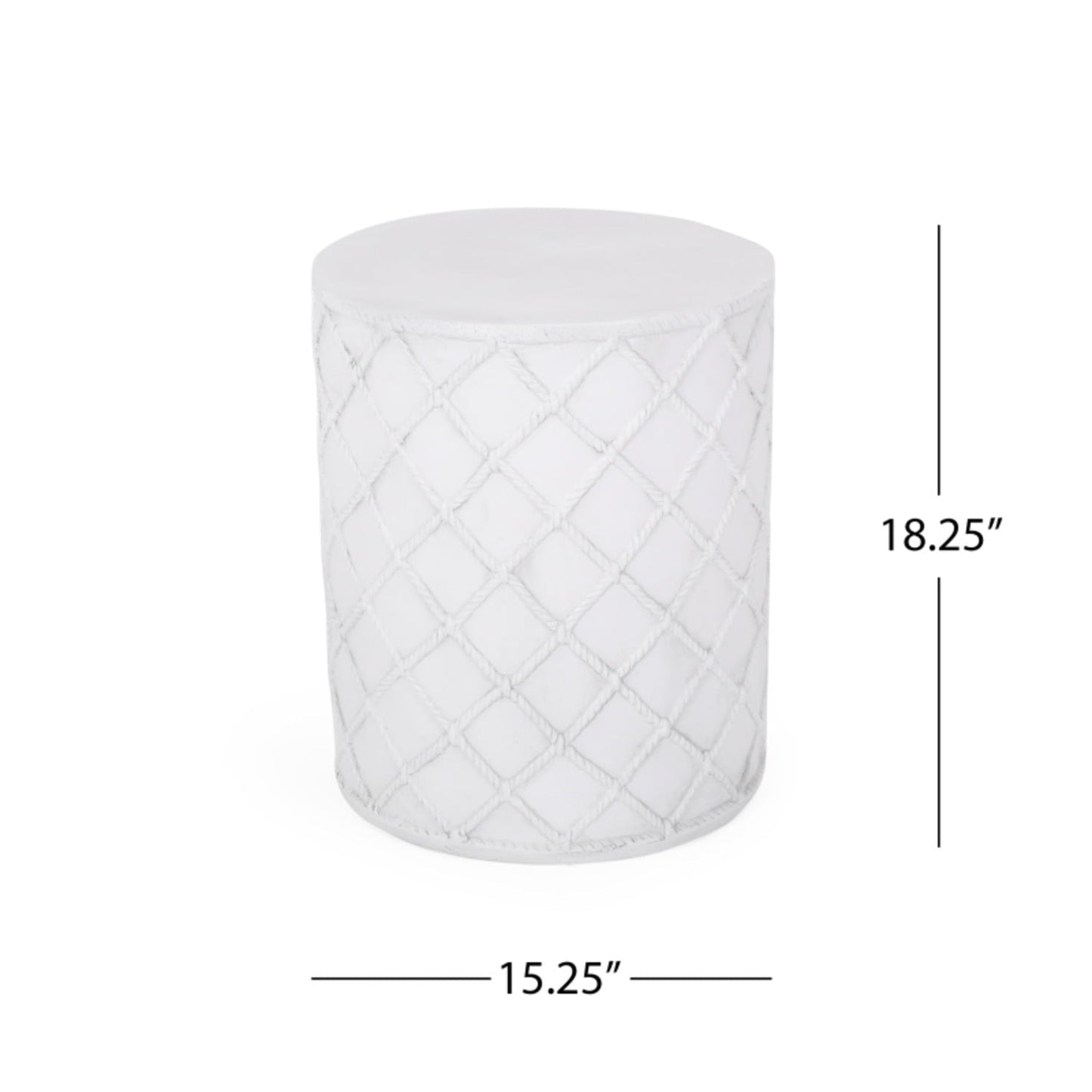 DIANJIE Outdoor White Cylindrical  Casual Chic Coffee Table