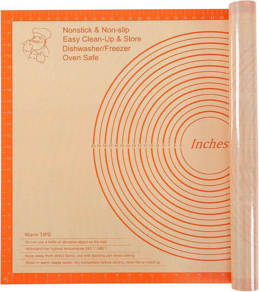 Silicone Pastry Mat 36x24 Inch Nonstick Baking Mats Extra Large Counter Mat for Dough Rolling, Pastry, Pie Crust, Fondant, Cookies, Bread, Pasta, Pizza Mat