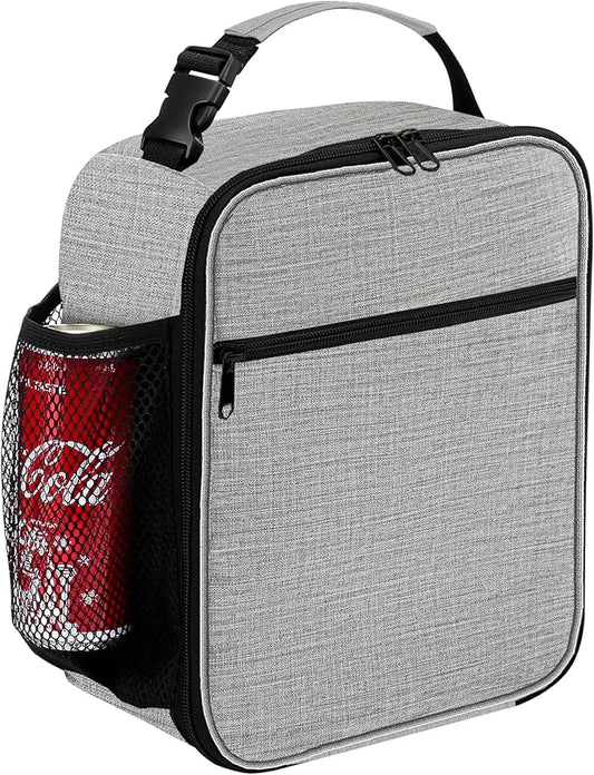 ZM-YOUTOO Lunch Box for Men - Reusable Lunch Bag Men Adult Women- Insulated Small LunchBox (Light Gray)