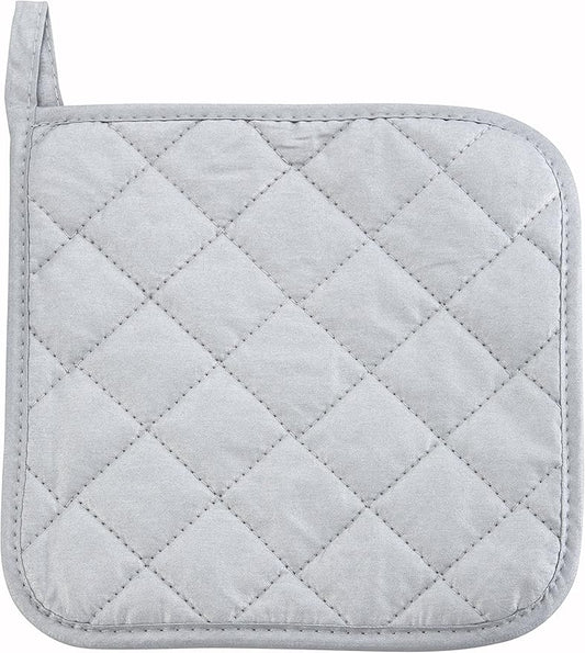 Winco Silicone Pot Holders, 8 inch x 8 inch, 12-Pieces,Gray