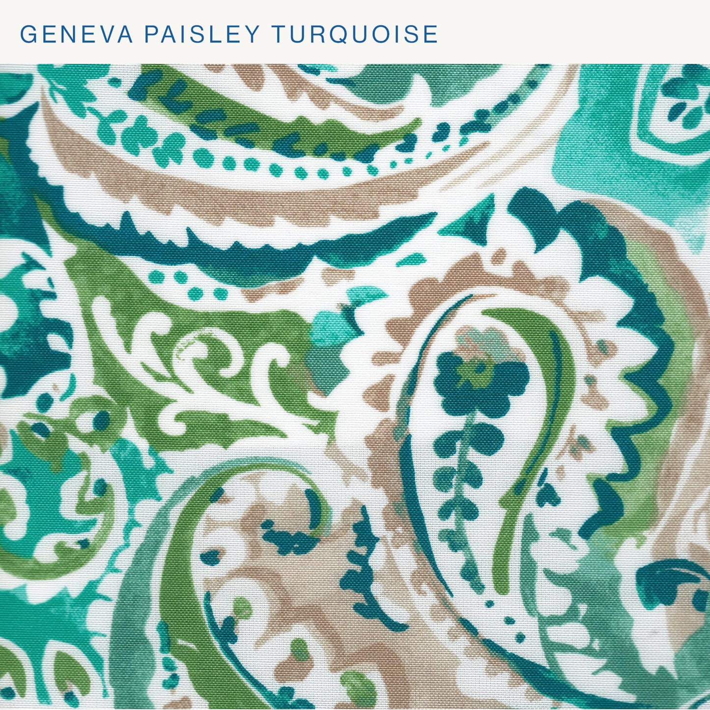 Honeycomb Outdoor Essentials Deep Seat, 24 x 24, Geneva Paisley Turquoise Chair Cushion for Patio Furniture