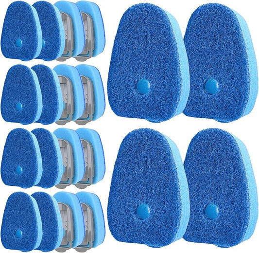 Sponge Dishwand Brush Refills for Scotch-Brite Dishwand - 20 Pack Dish Soap Non-Scratch Brush Refills for Nonstick Pots and Pans, Glass & Tubs（Green
